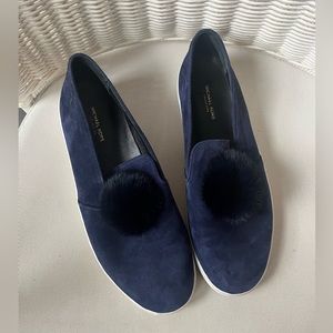 Michael Kors Collection - suede pompom Eddy platform sneaker - size 7